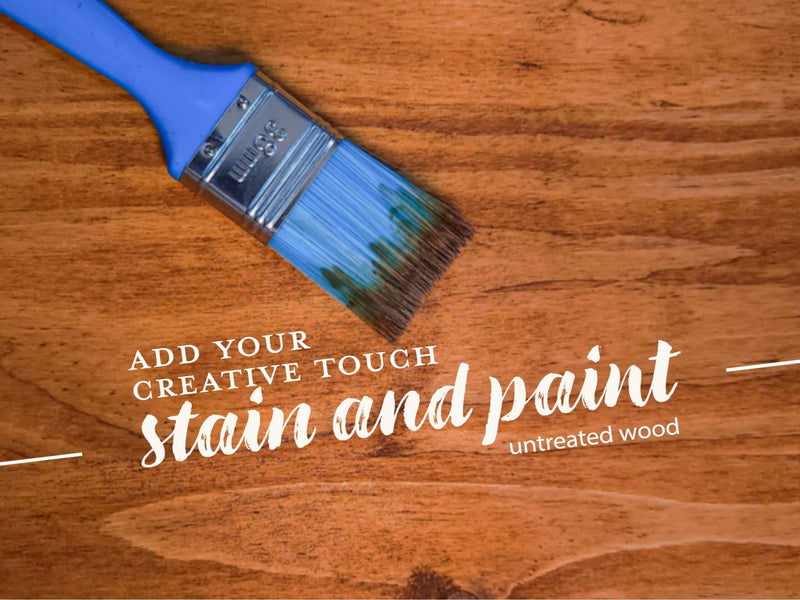 Blue Paint brush with varnish for pine