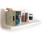 White Pine Floating Shelf with bathroom vanity items