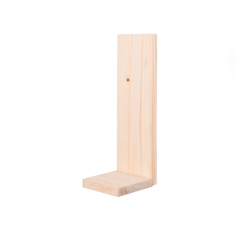 First level of Raw treated pine extendable wall plate and shelf