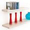 White Pine floating shelf set with homeware on top