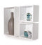 Homeware styled on white MDF combination cubes